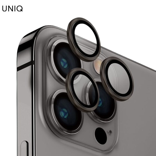 Miếng dán camera iPhone 15 Pro Max OPTIX ALUMINIUM UNIQ