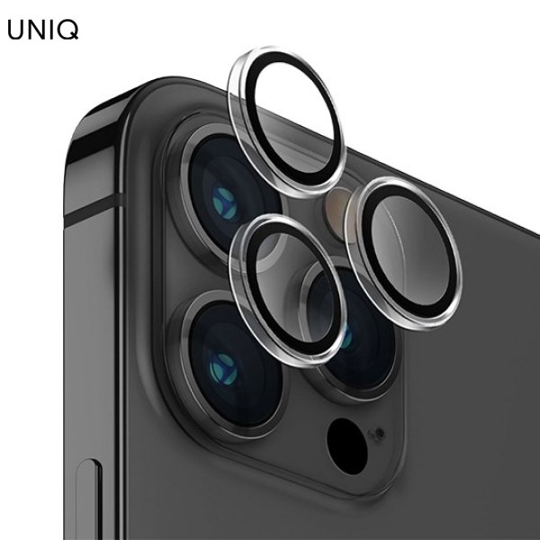 Miếng dán camera iPhone 15 Pro Max OPTIX ALUMINIUM UNIQ