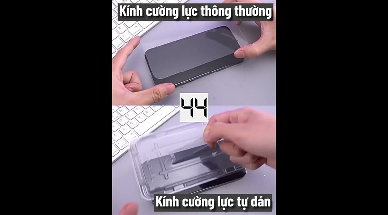Miếng dán kính cường lực tự dán iPhone 16 Pro Max
