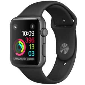 Apple Watch S2 42mm mặt nhôm, dây cao su màu đen