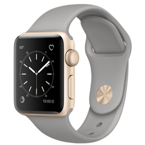 Apple Watch S2 38mm mặt nhôm, dây cao su màu xám