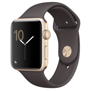 Apple Watch S2 42mm mặt nhôm, dây cao su màu nâu đậm