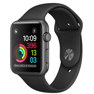 Apple Watch S2 38mm mặt nhôm, dây cao su màu đen