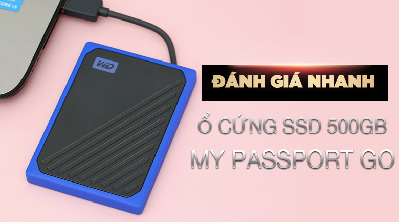 Ổ cứng di động SSD 500GB WD My Passport GO Xanh Dương