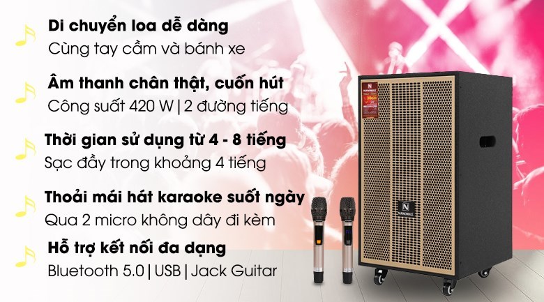 Loa kéo karaoke Nanomax S-900 420W