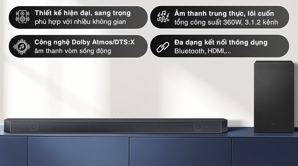 Bộ loa thanh Samsung HW-Q600C/XV 360W