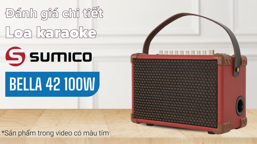 Loa karaoke xách tay Sumico BELLA 42 Red 100W