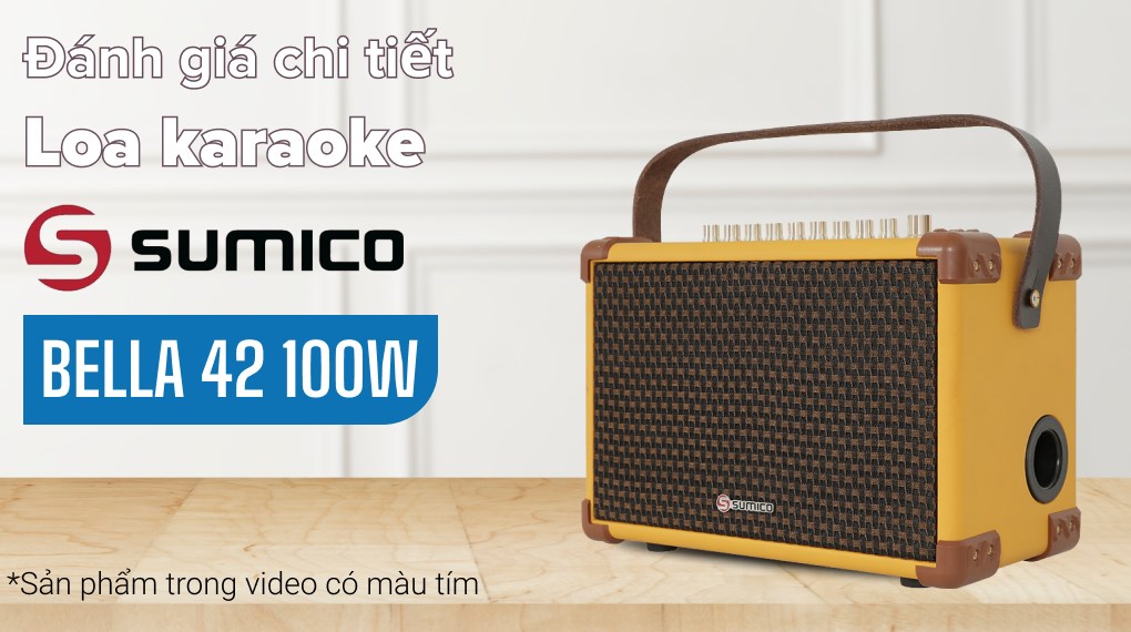Loa karaoke xách tay Sumico BELLA 42 Yellow 100W