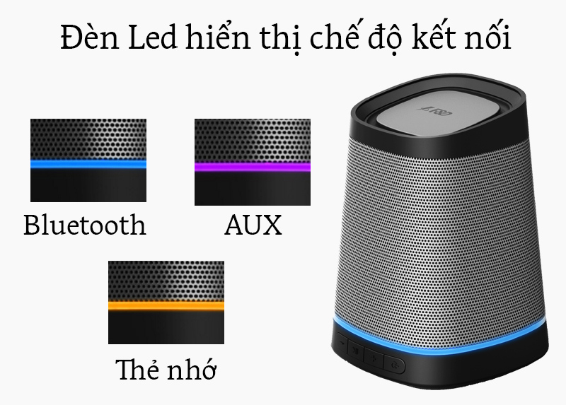 Loa Bluetooth Fenda W7 - Đèn Led tiện dụng