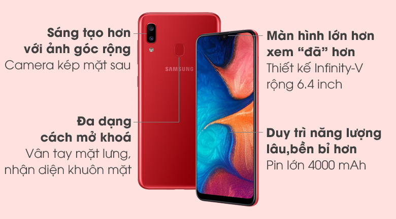 Điện thoại Samsung Galaxy A20