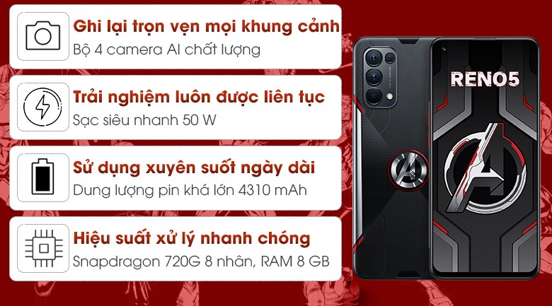 Điện thoại OPPO Reno5 Marvel