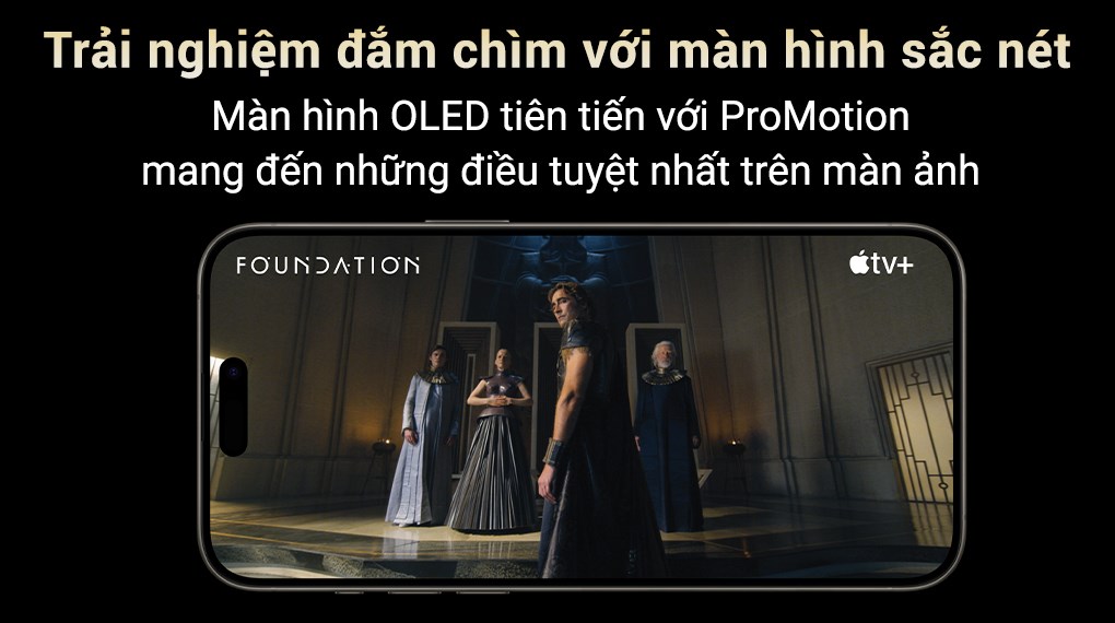 iPhone 15 Pro Max với màn hình Super Retina XDR OLED 6.7 inch