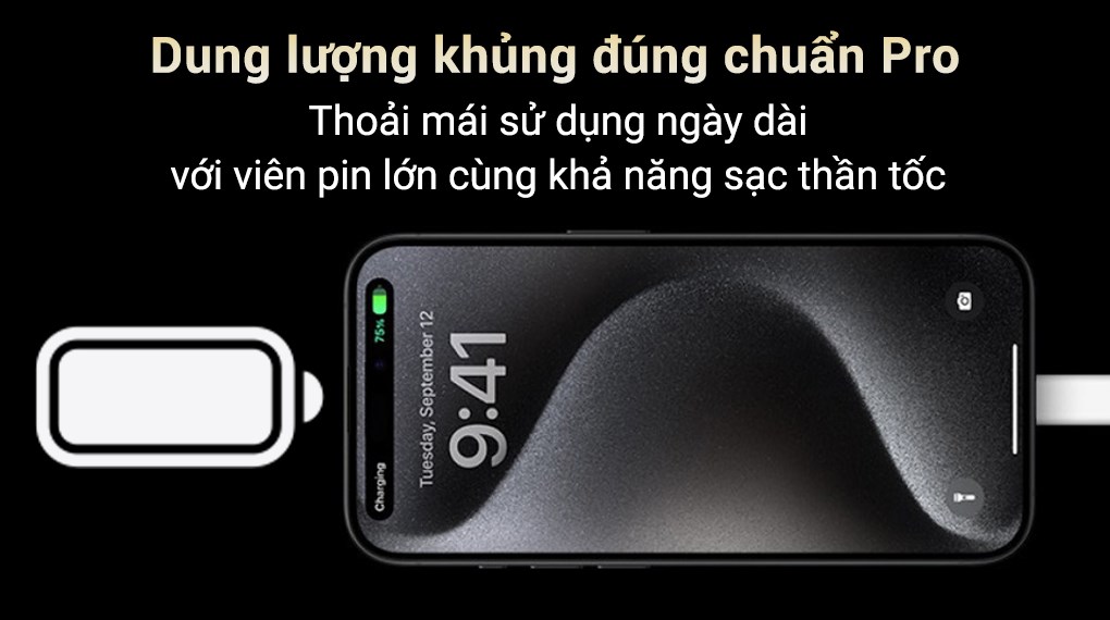 iPhone 15 Pro Max sở hữu viên pin 4.441 mAh
