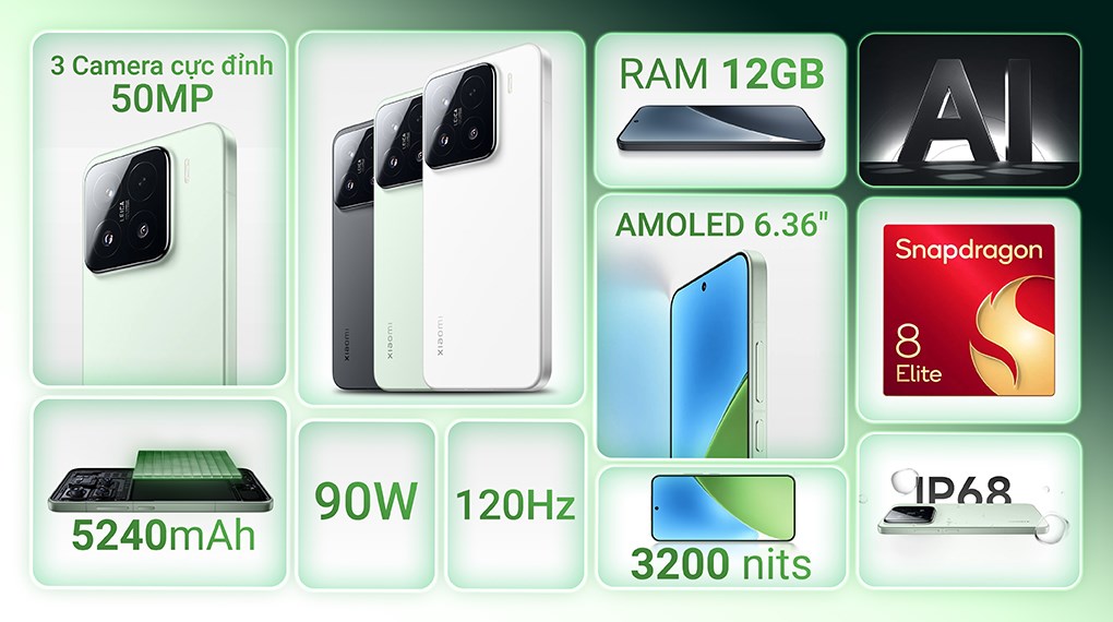 Điện thoại Xiaomi 15 5G 12GB/512GB