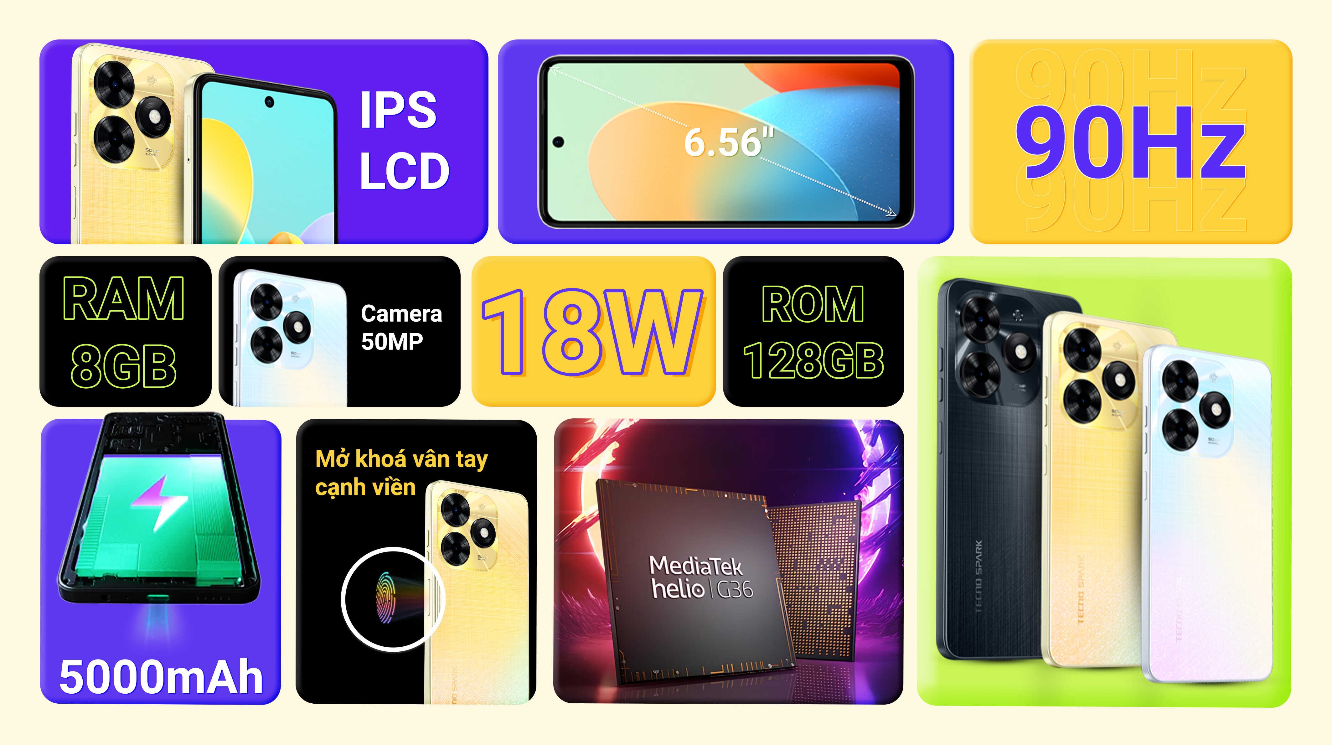 Điện thoại Tecno Spark 20C 8GB/128GB