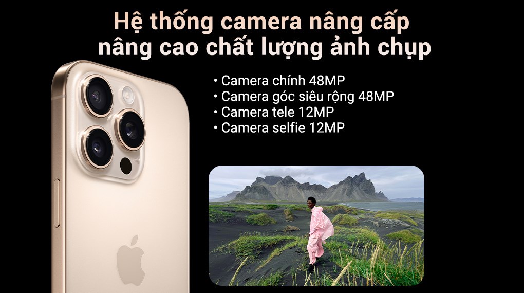 Cảm biến chính 48MP, góc siêu rộng 48MP Cảm biến chính 48MP, góc siêu rộng 48MP