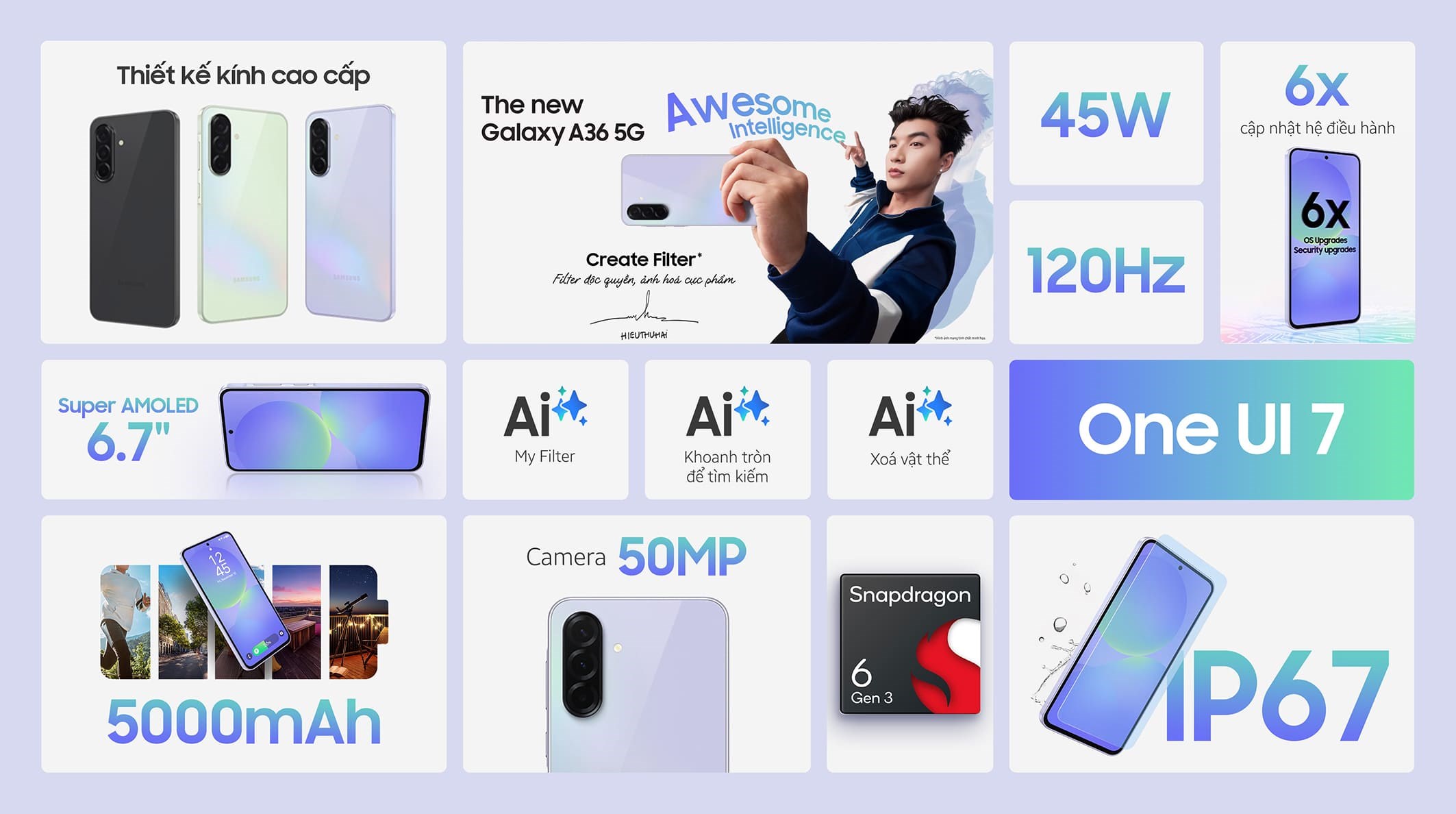 Điện thoại Samsung Galaxy A36 5G 8GB/256GB