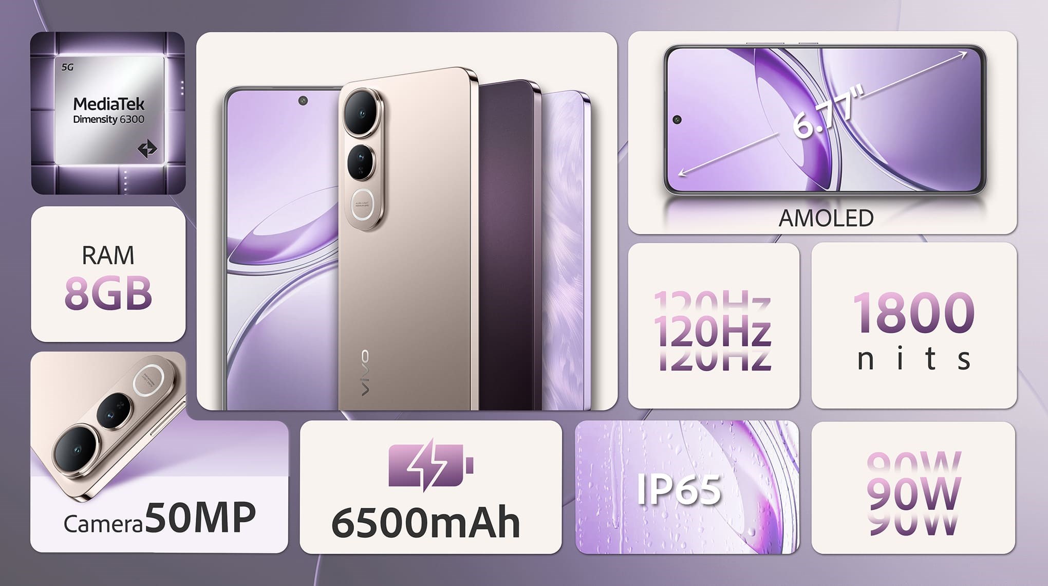 Điện thoại vivo V50 Lite 5G 8GB/256GB