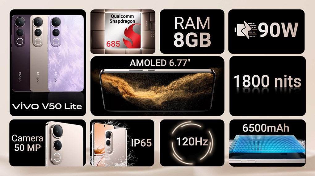 Điện thoại vivo V50 Lite 8GB/256GB