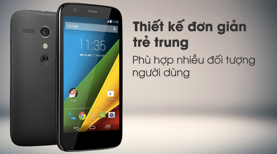 <p>Moto G với thiết kế đặc trưng tối giản của Motorola, th&acirc;n m&aacute;y thon tr&ograve;n việc sử dụng thoải m&aacute;i hơn.</p>