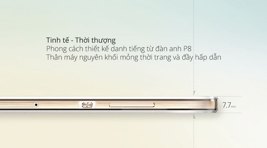 <p>Thiết kế chắc chắn với th&acirc;n m&aacute;y bằng nguy&ecirc;n khối cho m&aacute;y độ mỏng ấn tượng chỉ 7.7 mm.</p>