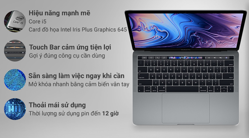 Laptop Apple Macbook Pro Touch 2019 i5 1.4GHz/8GB/128GB (MUHN2SA/A)