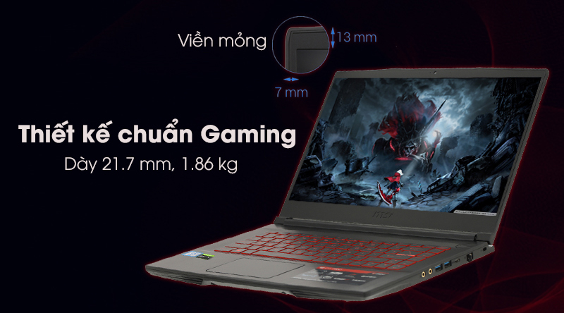 Laptop MSI GF63 9RCX i7 9750H/8GB/512GB/4GB GTX1050Ti/Win10 (645VN)