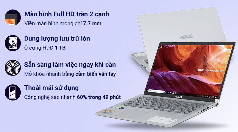 Laptop Asus VivoBook X509U i3 7020U 4GB/1TB/Chuột/Win10 (EJ063T)