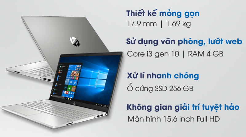 Laptop HP Pavilion 15 cs3010TU i3 1005G1/4GB/256GB/Win10 (8QN78PA)