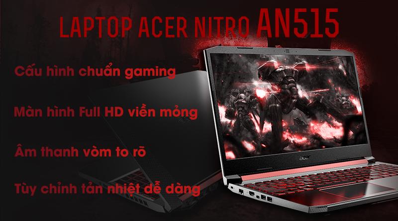 Laptop Acer Nitro AN515 43 R9FD R5 3550H/8GB/512GB/4GB GTX1650/Win10 (NH.Q6ZSV.003)