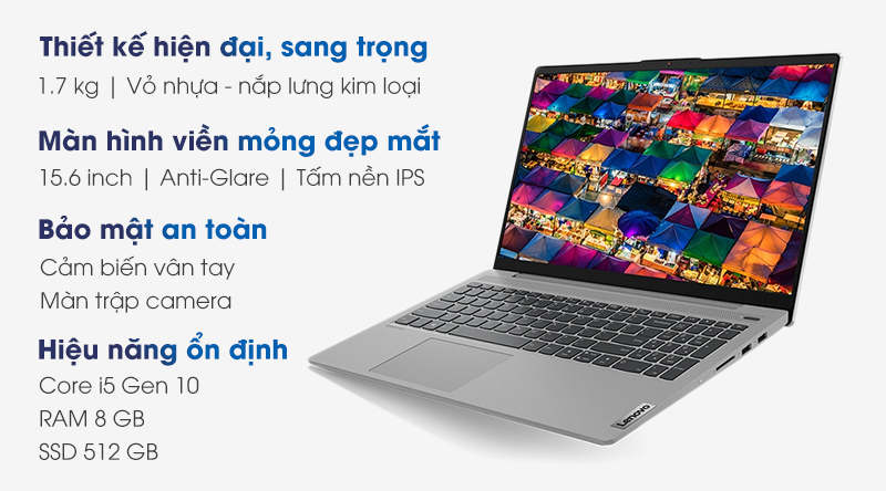 Laptop Lenovo IdeaPad Slim 5 15IIL05 i5/1035G1/8GB/512GB/2GB MX330/Win10 (81YK004UVN)