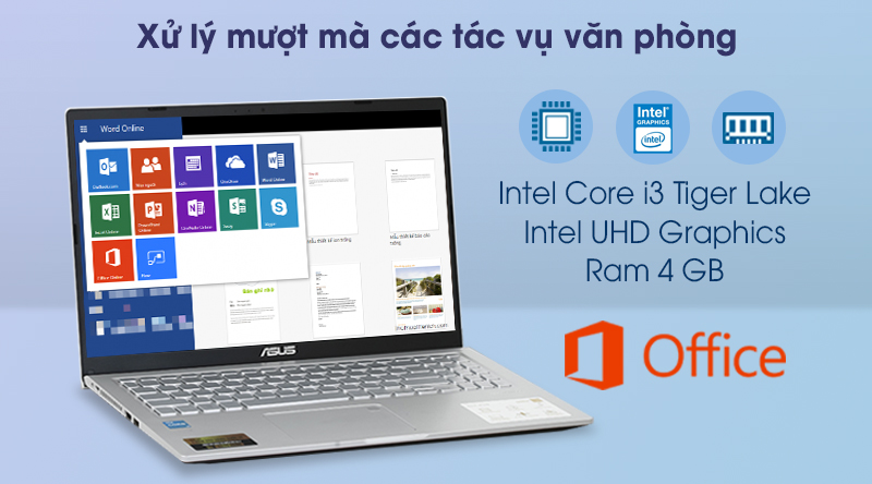 Laptop Asus VivoBook X515EA i3 1115G4/4GB/256GB/Win10 (EJ065T)