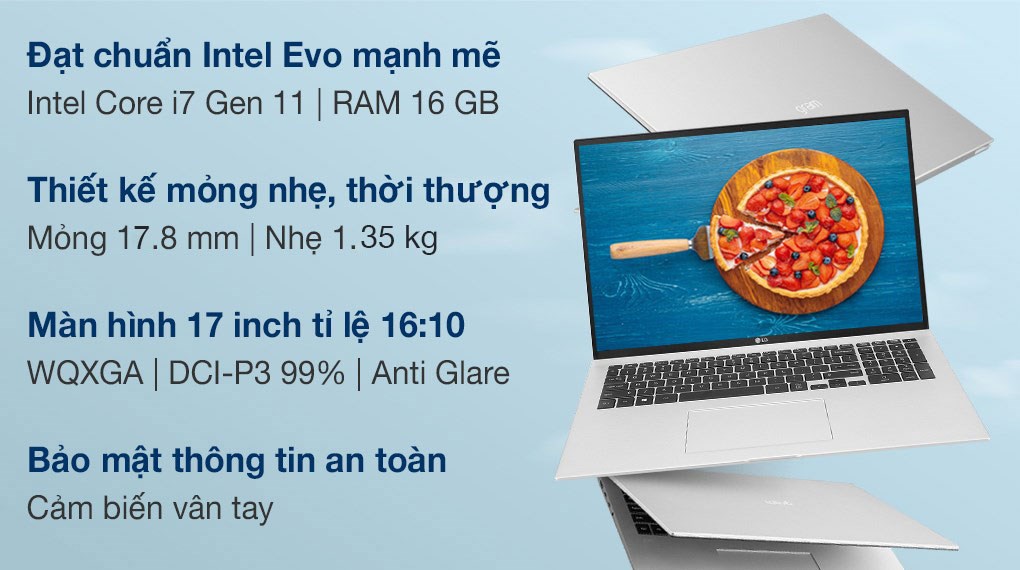 Laptop LG Gram 17 2021 i7 1165G7/16GB/512GB/Win10 (17Z90P-G.AH76A5)
