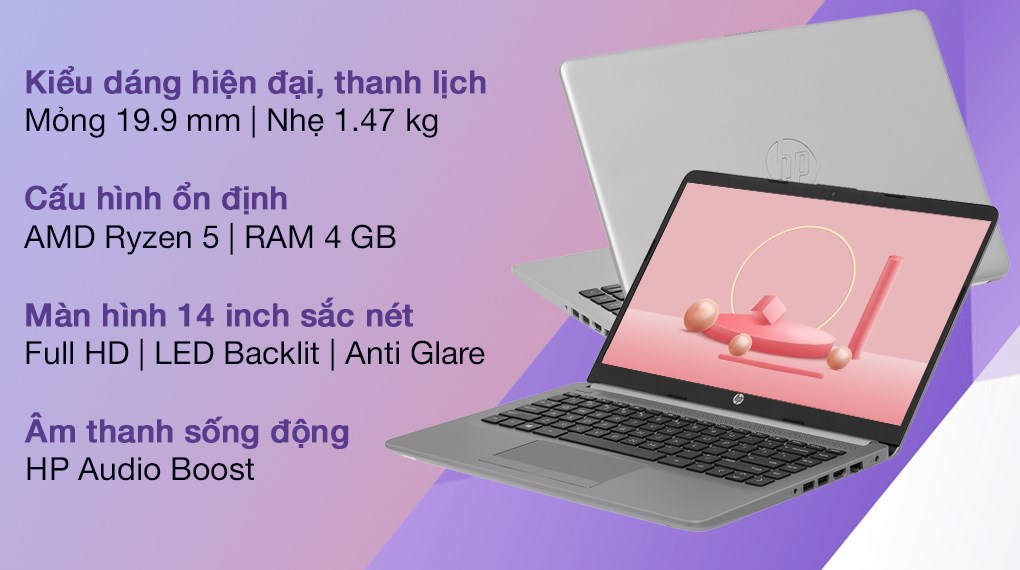 Laptop HP 245 G8 R5 5500U/4GB/256GB/Win10 (469W1PA)