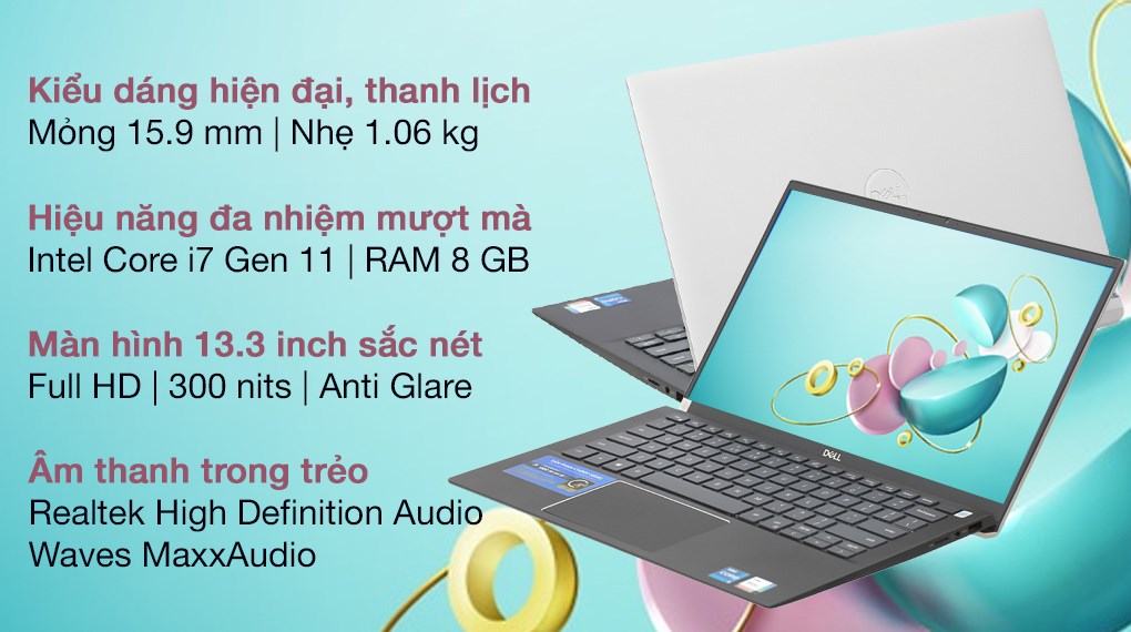 Laptop Dell Vostro 5301 i7 1165G7/8GB/512GB/2GB MX350/Win10 (V3I7129W)