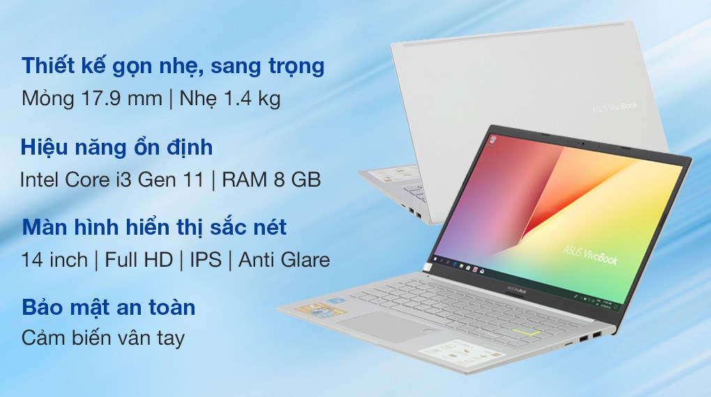 Laptop Asus VivoBook A415EA i3 1115G4/8GB/32GB+512GB/Win10 (EB568T)