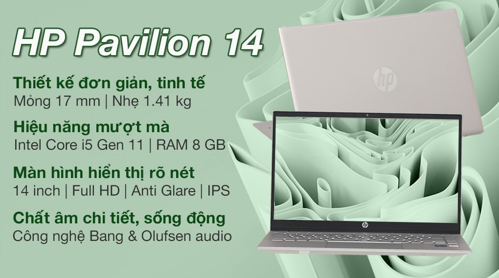 Laptop HP Pavilion 14 dv0510TU i5 1135G7/8GB/512GB/Win11 (46L79PA)