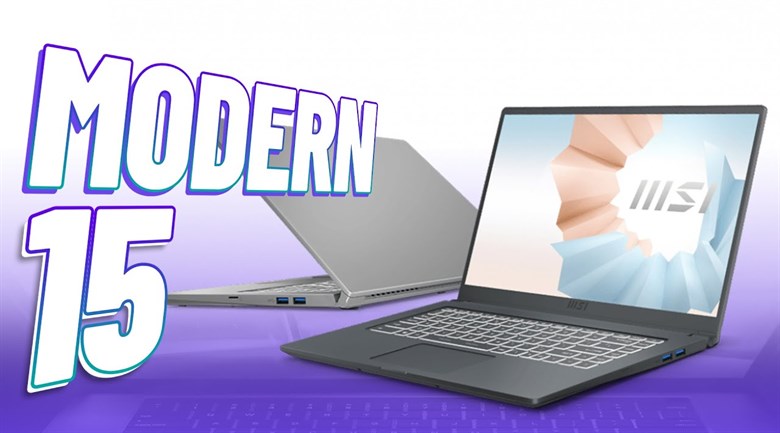 Laptop MSI Modern 15 A5M R7 5700U/8GB/512GB/Túi/Chuột/Win11 (237VN)