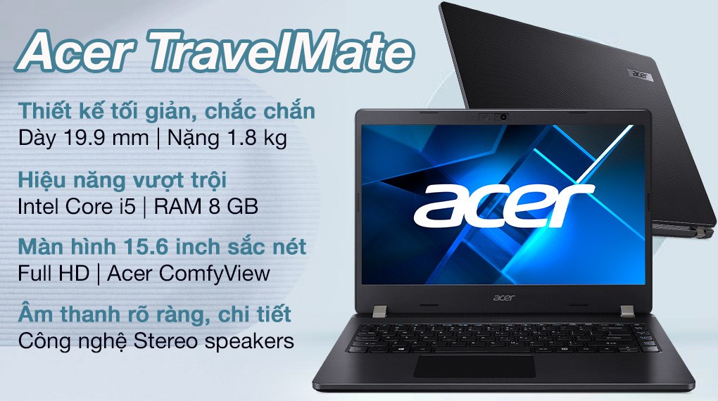 Laptop Acer TravelMate TMP215 53 50CP i5 1135G7/8GB/512GB/Win10 Pro (NX.VPRSV.01Y)