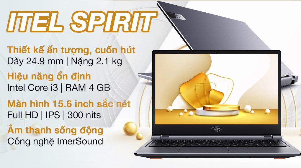 Laptop itel SPIRIT 1 i3 8109U/4GB/256GB/Win11 (71006300035)