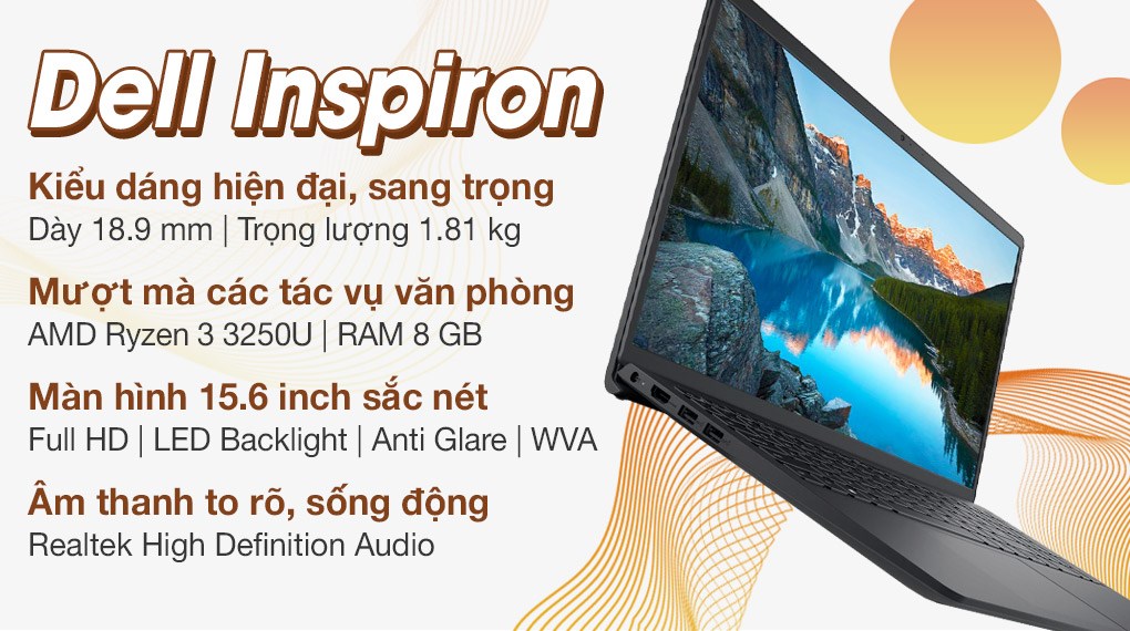 Laptop Dell Inspiron 15 3515 R3 3250U/8GB/256GB/Office H&S/Win11 (G6GR71)