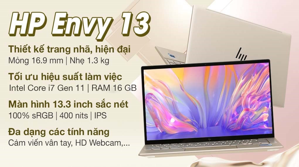 Laptop HP Envy 13 ba1534TU i7 1165G7/16GB/1TB/Win11 (4U6M3PA)