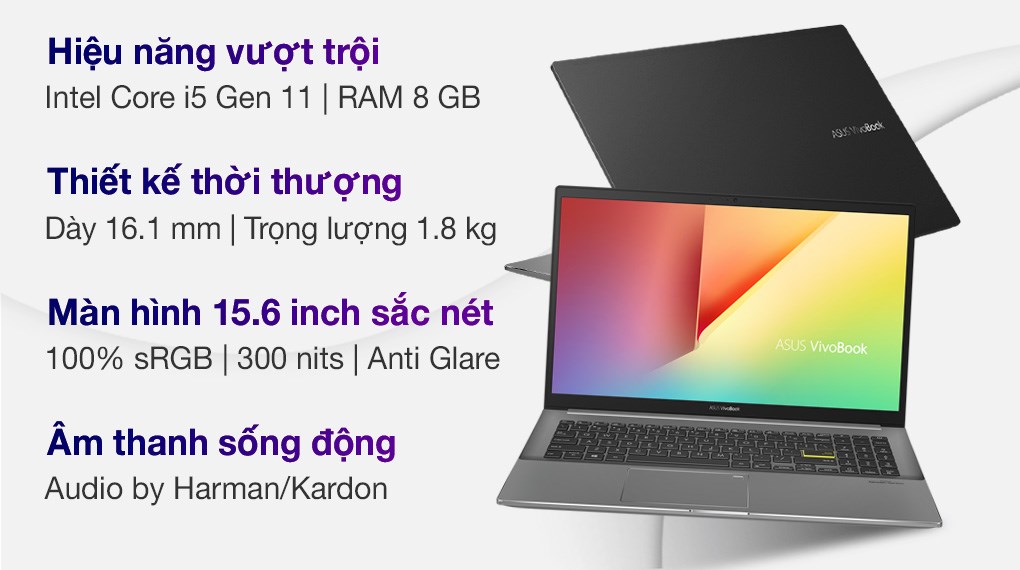 Laptop Asus VivoBook S533EA i5 1135G7/8GB/512GB/Win11 (BN462W)