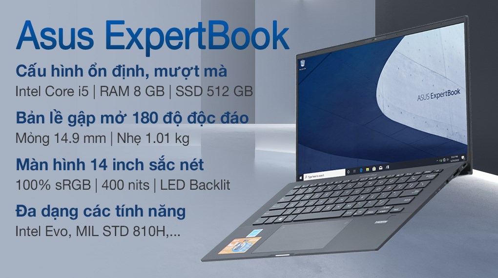 Laptop Asus ExpertBook B9400CEA i5 1135G7/8GB/512GB/Cáp/Túi/Win11 (KC1013W)