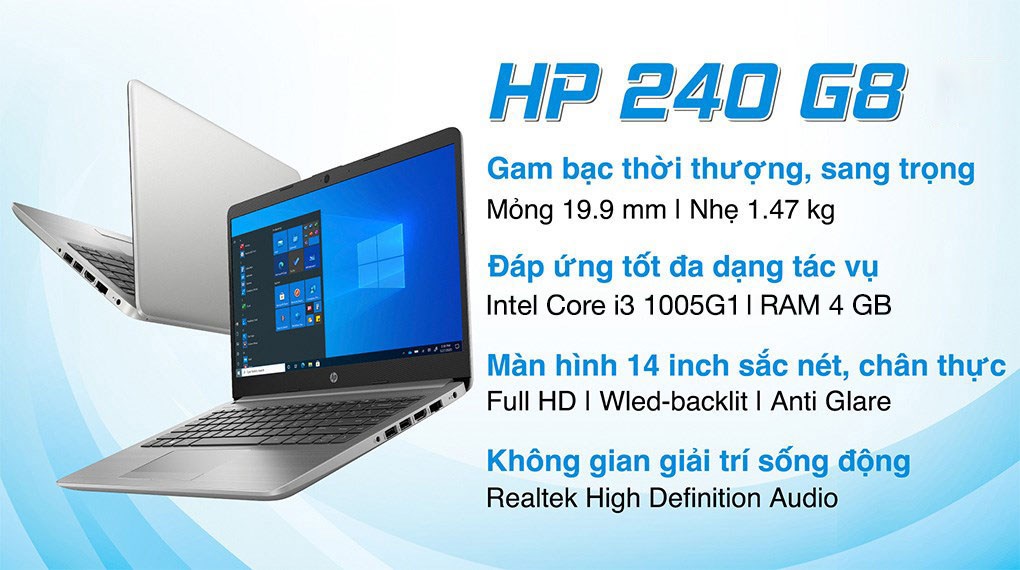 Laptop HP 240 G8 i3 1005G1/4GB/512GB/Win11 (617K6PA)