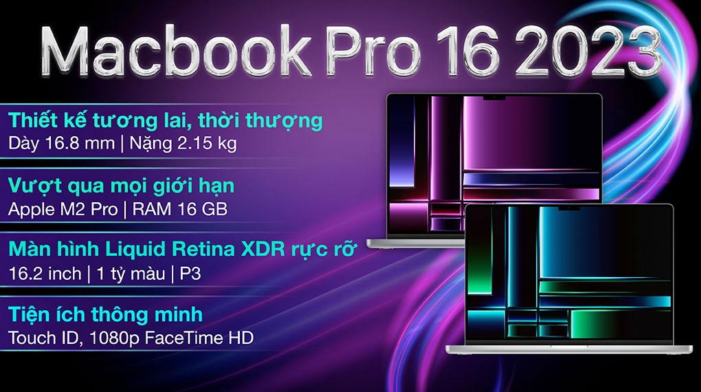 Laptop Apple MacBook Pro 16 inch M2 Pro 2023 12-core CPU/16GB/512GB/19-core GPU (MNW83SA/A)