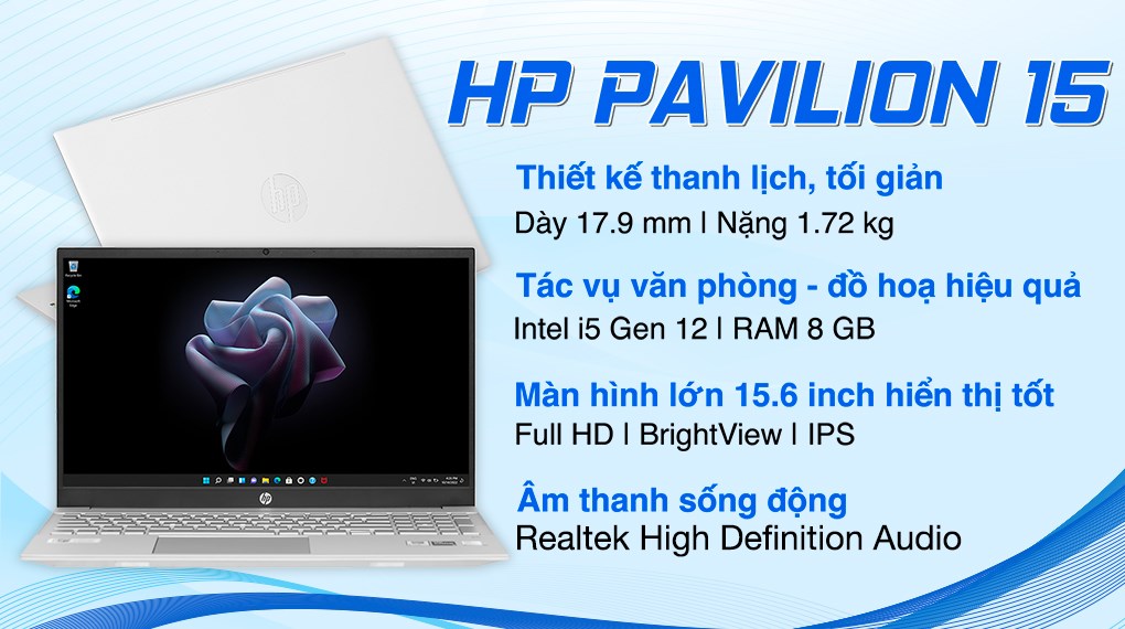 Laptop HP Pavilion 15 eg2085TU i5 1240P/8GB/256GB/Win11 (7C0Q7PA)