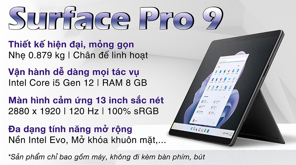 Laptop Surface Pro 9 i5 1235U/8GB/256GB/Touch/120Hz/Win11