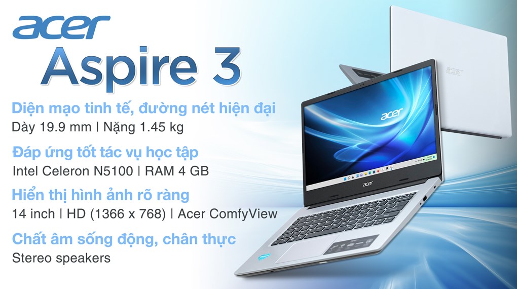 Laptop Acer Aspire 3 A314 35 C3KS N5100/4GB/256GB/Win11 (NX.A7SSV.009)
