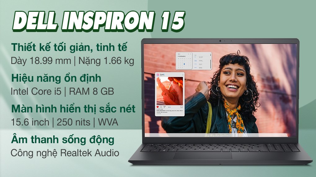 Laptop Dell Inspiron 15 3530 i5 1335U/8GB/512GB/120Hz/OfficeHS/Win11 (N3530-i5U085W11BLU)